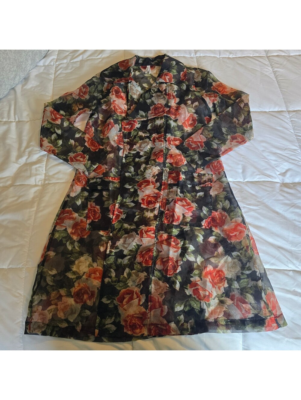 Live 4 Truth Sheer Floral Shirt Dress